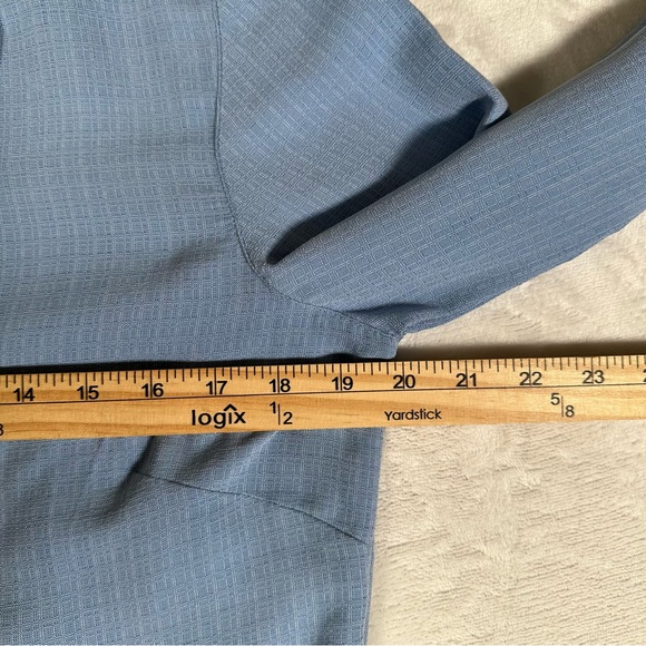 The North Face Shirt Women Size L Blue Long Sleeve Zipped Pockets Button Up EUC - Picture 10 of 12